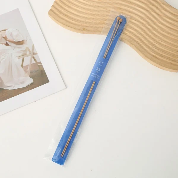 Druty bambusowe do dziergania 35 cm 2