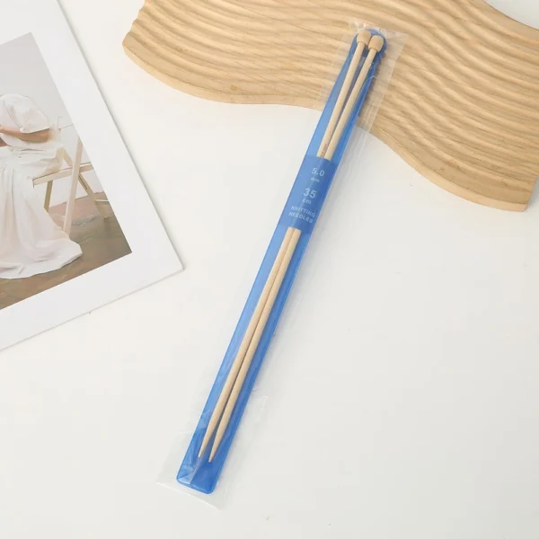 Druty bambusowe do dziergania 35 cm 5