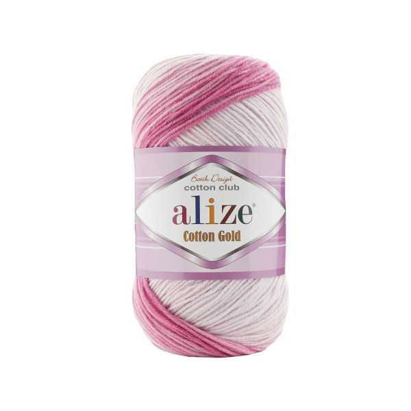 Alize Cotton Gold Batik 3302 kolorowa włóczka bawełniana