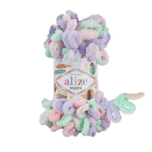 Alize Puffy Color 5938 włóczka pętelkowa bez narzędzi