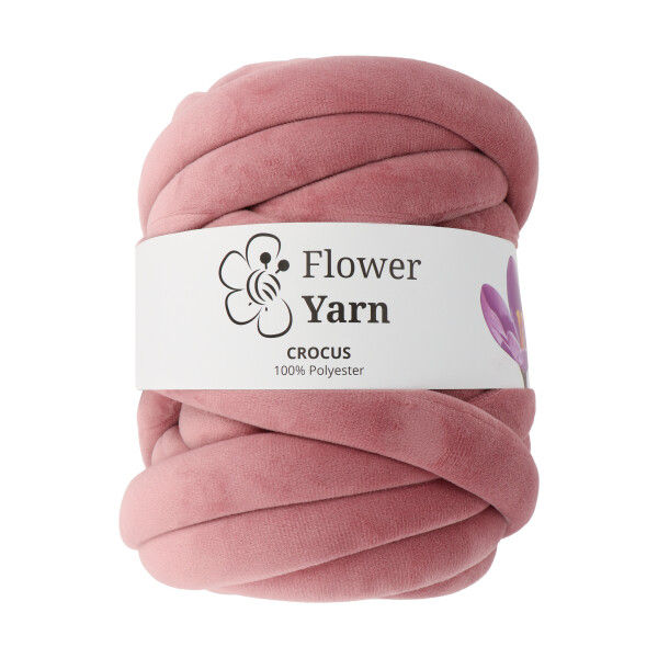 Włóczka FlowerYarn Crocus BRUDNY RÓŻ 500g - gruba włóczka do wyplatania