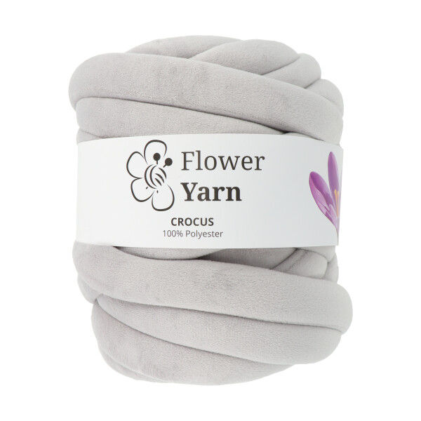Włóczka FlowerYarn Crocus SZARY JASNY 500g - puszysta przędza bez szydełka