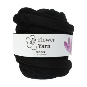 Włóczka FlowerYarn Crocus CZARNY 500g - gruba włóczka na poduszki i koce